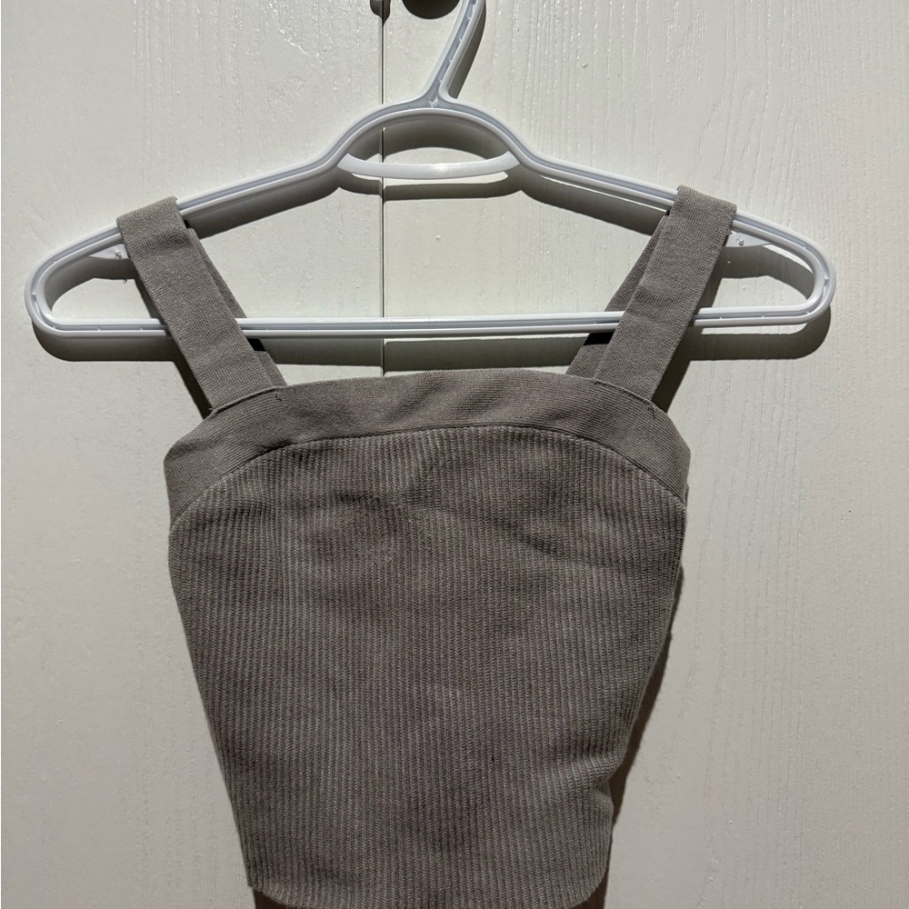 Abercrombie & Fitch Light Gray Knit Top